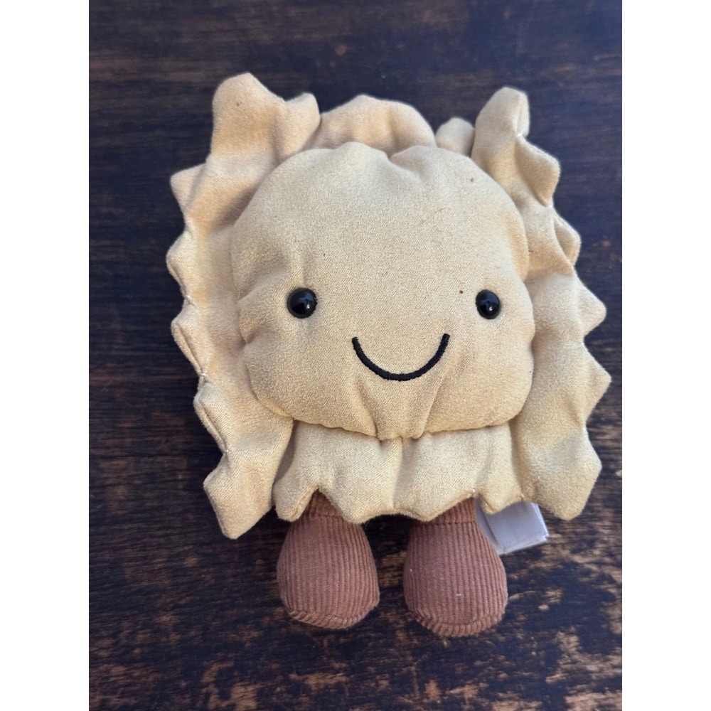 Jellycat Amuseable Ravioli Plush Stuffed Food Pasta Tan Brown Small